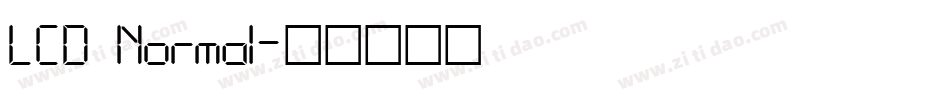 LCD Normal字体转换